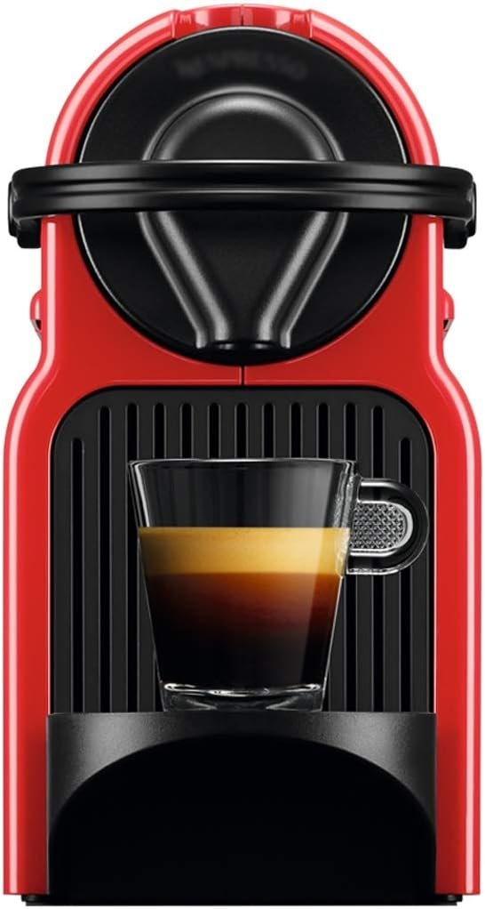coffee machine Multifunction Capsule Coffee Machine Home Office Fully Automatic Coffee Machine Small Espresso Coffee Maker Portable（red、black） with grinder (Color : Red)