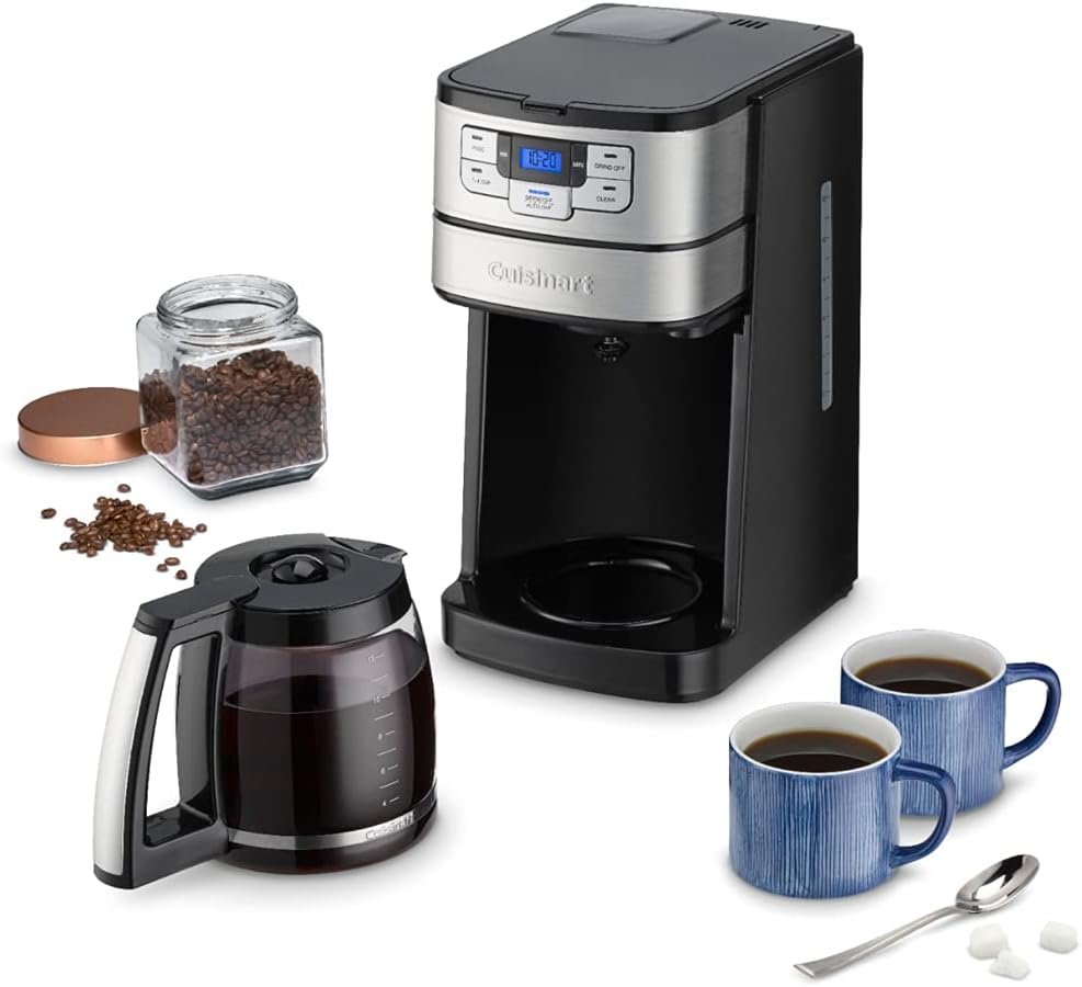 Cuisinart DGB-400 Automatic Grind and Brew 12 Cup Coffemaker Black/Stainless Bundle with 1 YR CPS Enhanced Protection Pack