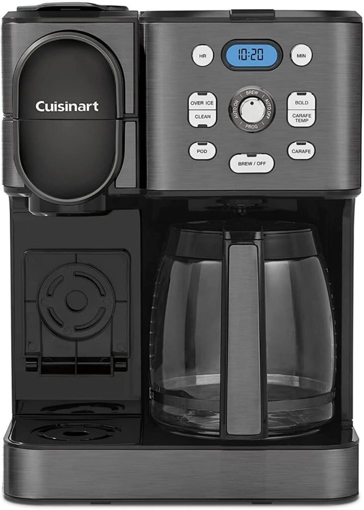 Cuisinart Stainless Steel Coffee Center Combo Coffee Maker (Black) Bundle with Colombian Roast Single Serve KCup and Stainless Steel Tumbler (3 Items)