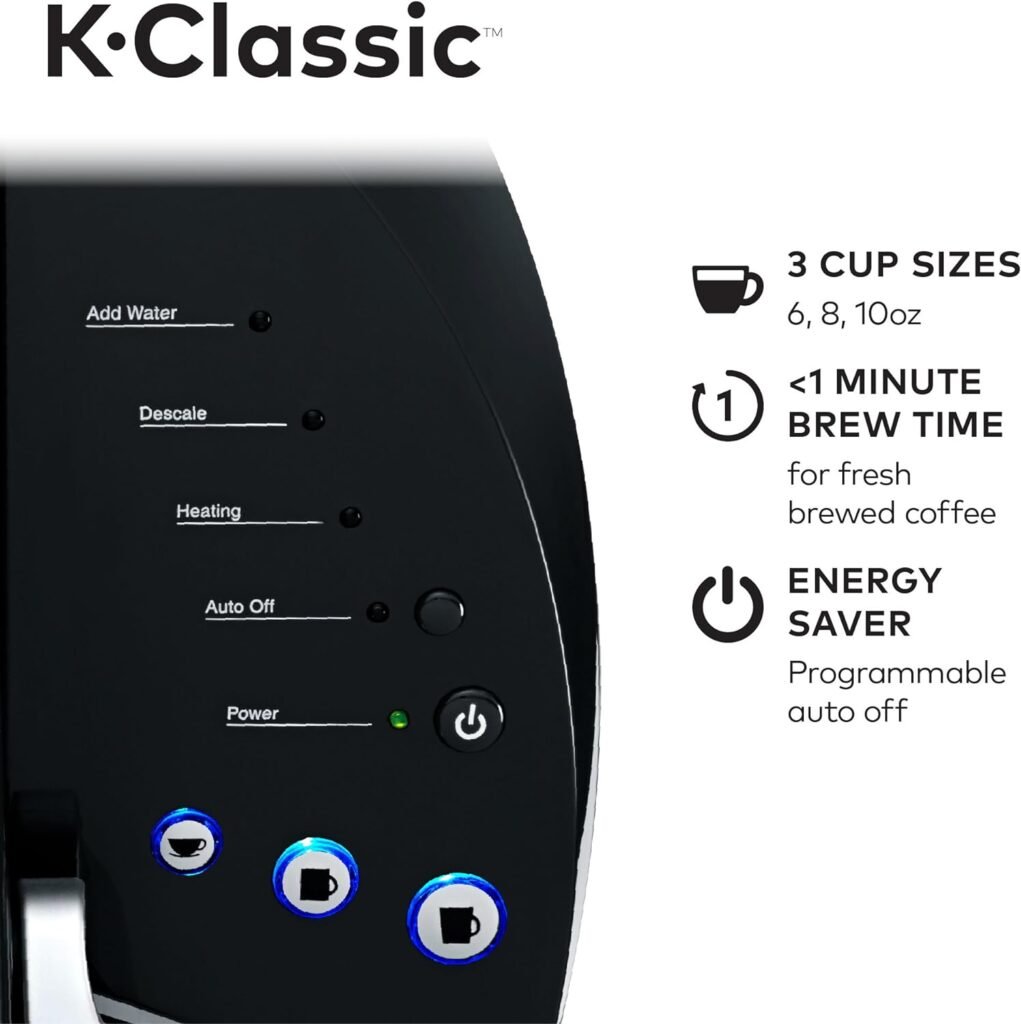 Keurig K-Classic Single Serve K-Cup Pod Coffee Maker, Rhubarb