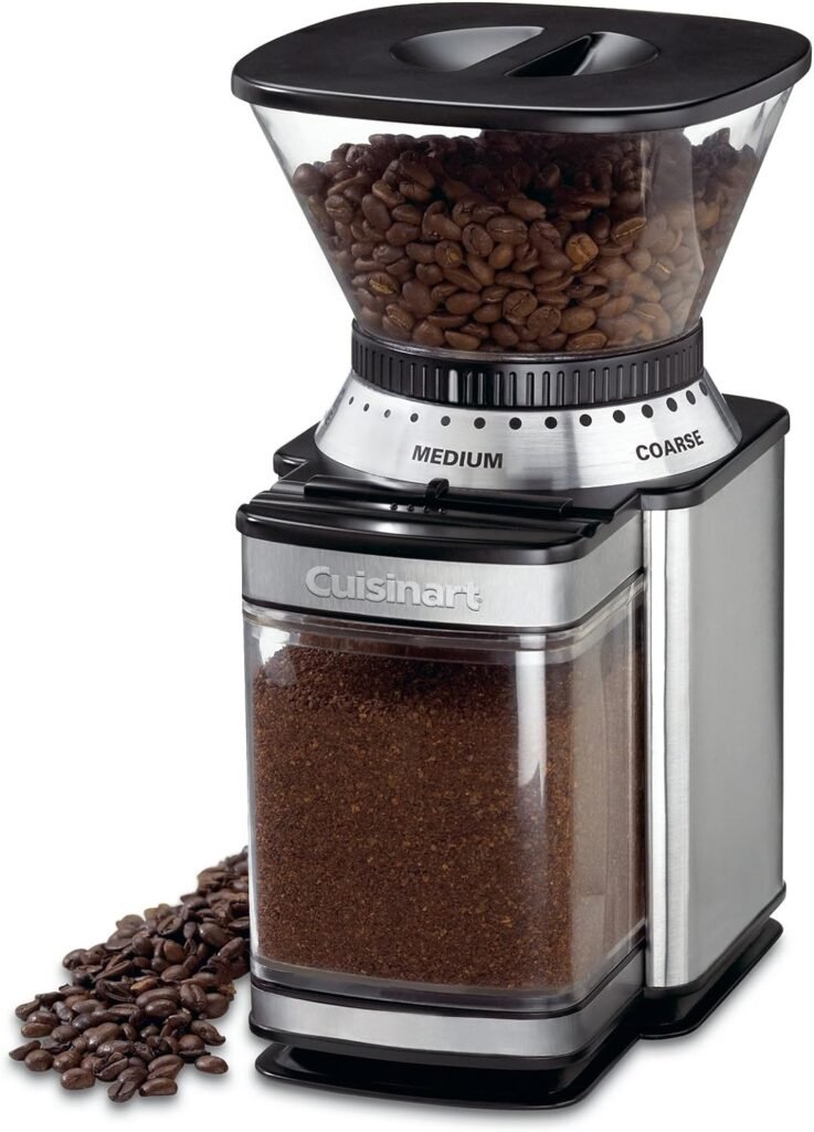 Cuisinart DBM-8 Supreme Grind Automatic Burr Mill and Coffee Maker by, 14-Cup Glass Carafe, Fully Automatic for Brew Strength Control  1-4 Cup Setting, Stainless Steel, DCC-3200P1