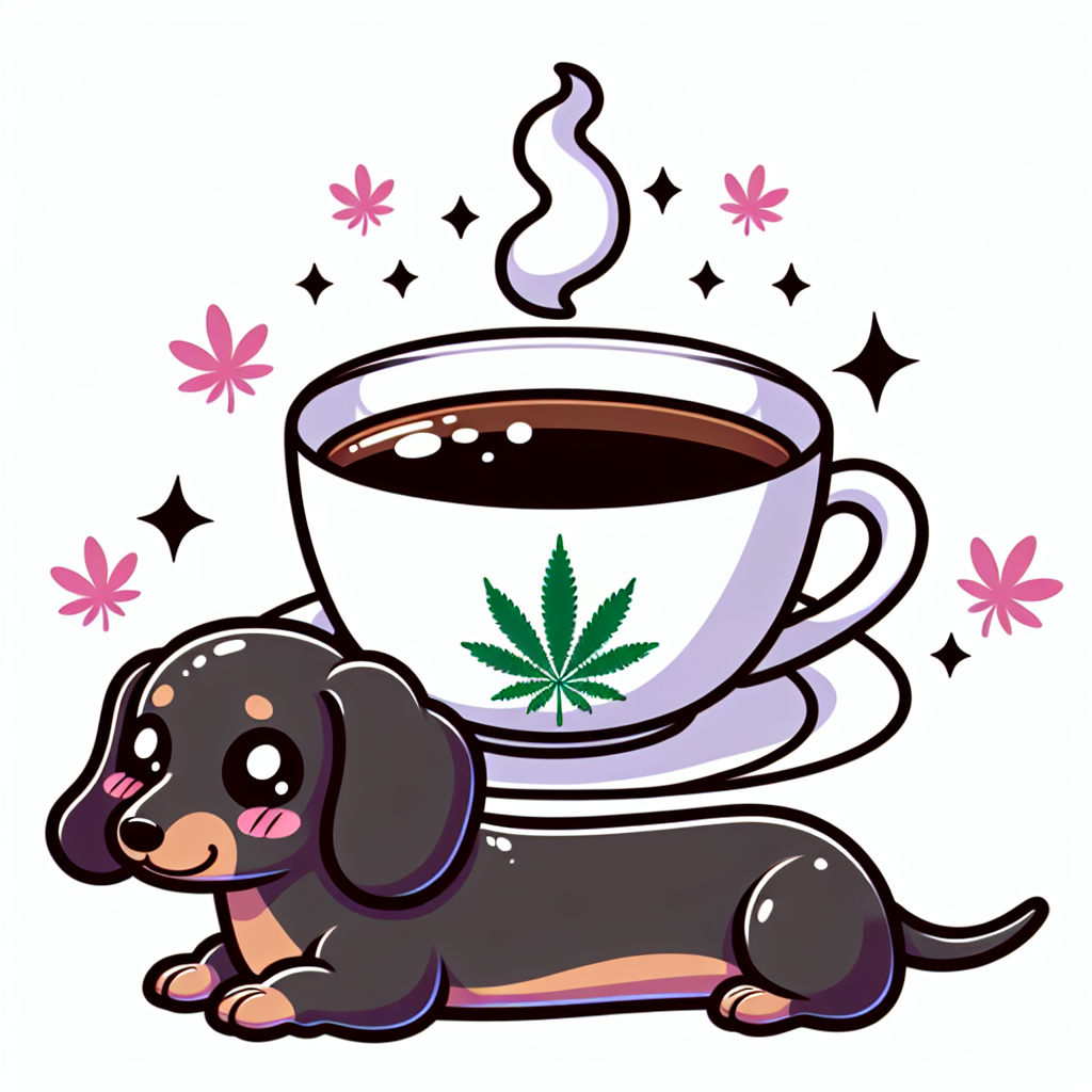 Dachshunds Weed Coffee Kawaii Dog Cannabis Marijuana Leaf Tank Top