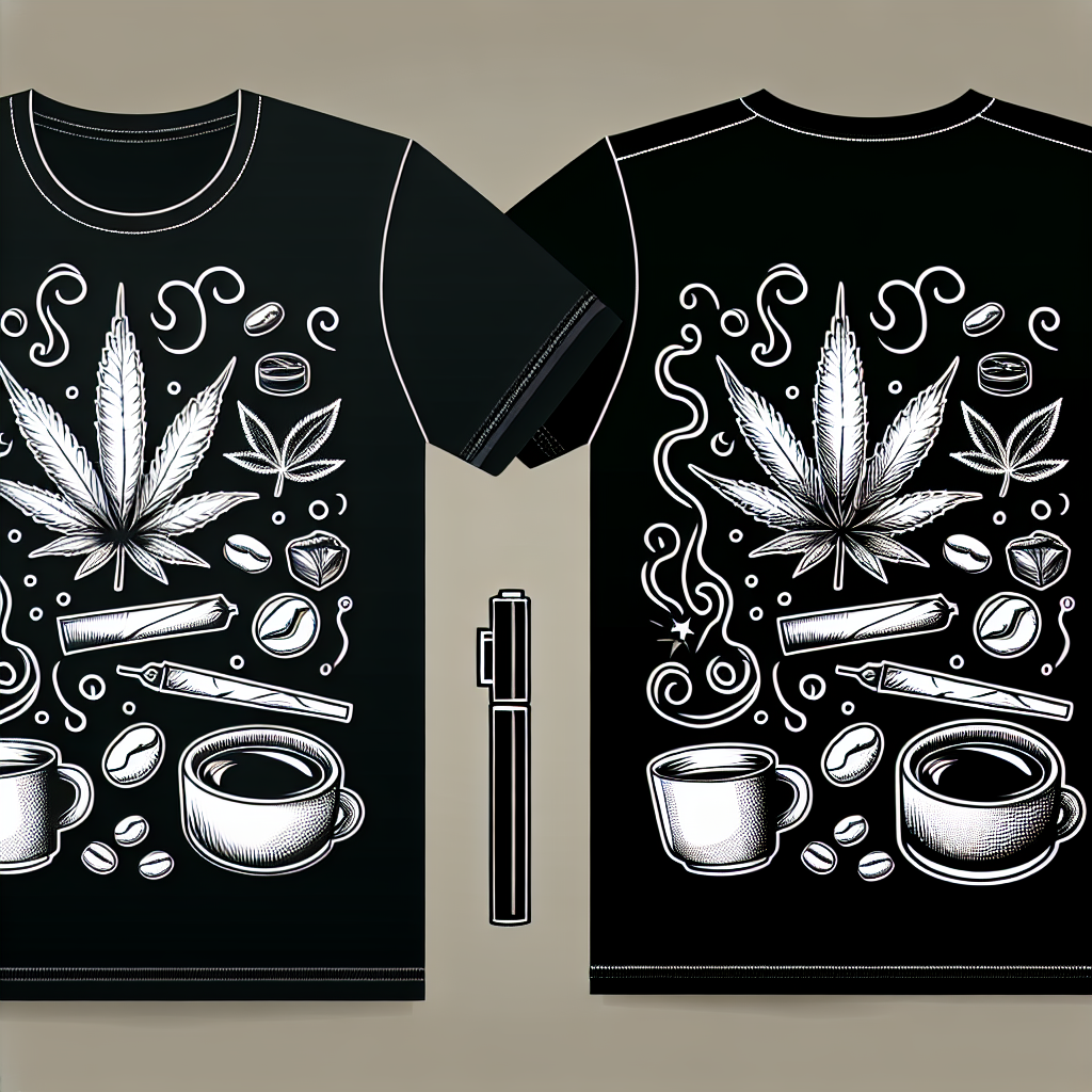 Funny Cannabis Weed and Coffee Parody Premium T-Shirt