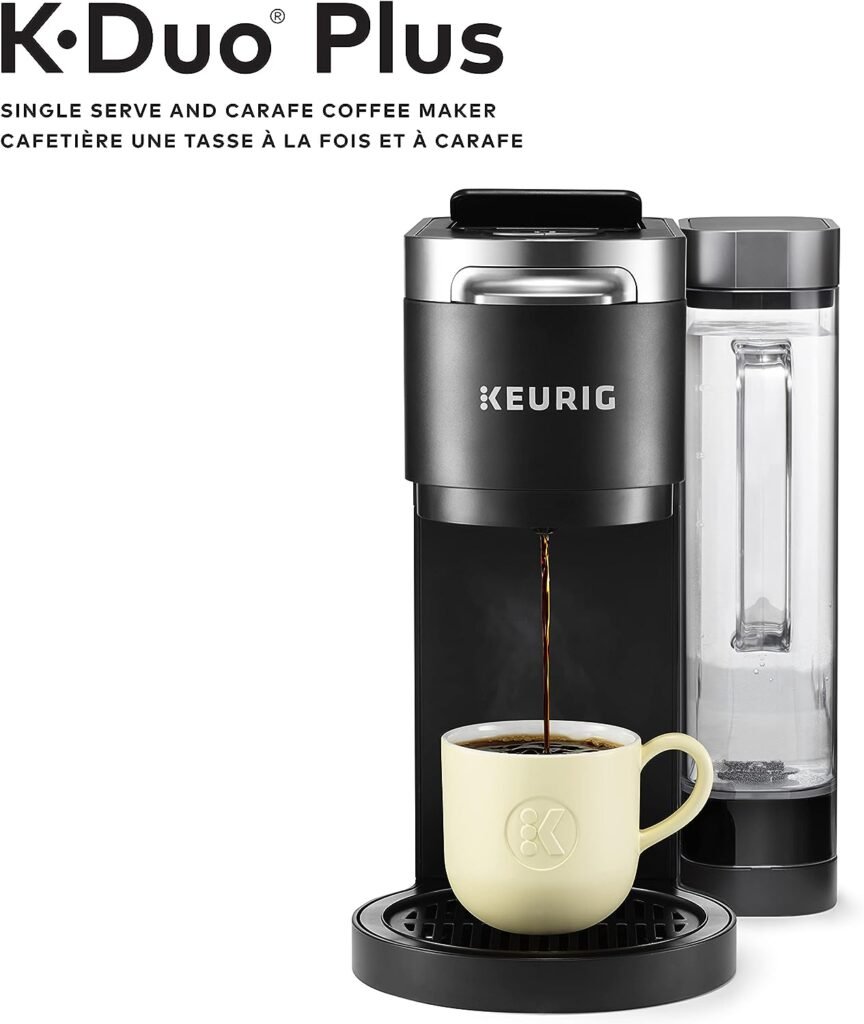 Keurig K-Duo Plus Single Serve K-Cup Pod And Carafe Coffee Maker, With Multi-Position Water Reservoir And Thermal Carafe, Black