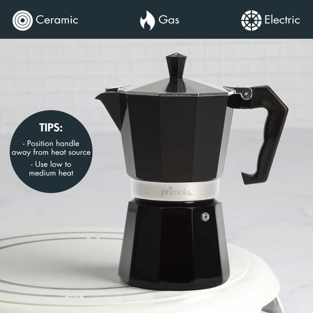 Primula Stovetop Espresso Maker and Handheld Electric Milk Frother Gift